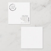 Minimale eenvoudige professionele logo vierkante visitekaartje (Voorkant / Achterkant)