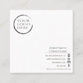 Minimale eenvoudige professionele logo vierkante visitekaartje (Voorkant)