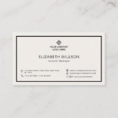 Minimale Eenvoudige Professionele Logo Visitekaartje (Voorkant)