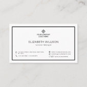 Minimale eenvoudige professionele Logo Visitekaartje (Voorkant)