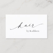 Minimale Eenvoudige QR Code Elegant Haar Stylist M Visitekaartje (Voorkant)