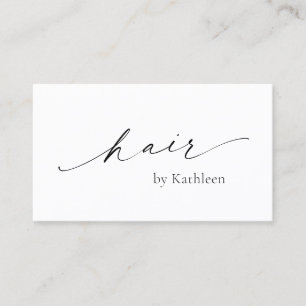 Minimale Eenvoudige QR Code Elegant Haar Stylist M Visitekaartje