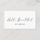 Minimale Eenvoudige QR Code Moderne Haar Stylist E Visitekaartje (Voorkant)