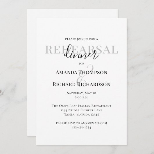 Minimale Eenvoudige repetitie: Elegant Kaart (Voorkant / Achterkant)