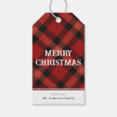 Minimale eenvoudige rode buffel gespeeld Vrolijk k Cadeaulabel (Voorkant)