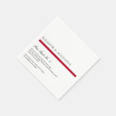 Minimale eenvoudige rode snufjes rond de vuurvaste servet (Hoek)