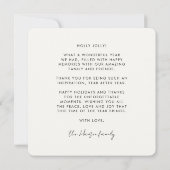 Minimale Eenvoudige rode tekst Vrolijk Kerstfeest Feestdagenkaart (Achterkant)