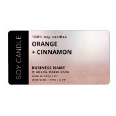 Minimale, eenvoudige roos goudzuskaars etiket (Voorkant)