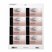 Minimale, eenvoudige roos goudzuskaars etiket (Full Sheet)