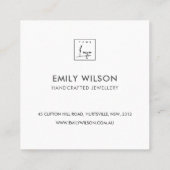 MINIMALE EENVOUDIGE ROZE BLUSH DANK U LOGO VIERKANTE VISITEKAARTJE (Achterkant)