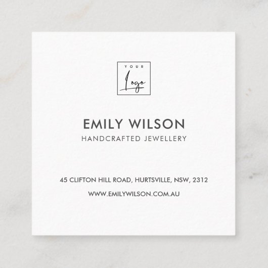 MINIMALE EENVOUDIGE ROZE BLUSH DANK U LOGO VIERKANTE VISITEKAARTJE (Achterkant)