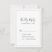 Minimale eenvoudige RSVP-kaart RSVP Kaartje (Voorkant)