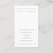 Minimale eenvoudige schone fotografie visitekaartje (Achterkant)