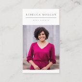 Minimale eenvoudige schone fotografie visitekaartje (Voorkant)