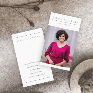 Minimale eenvoudige schone fotografie visitekaartje