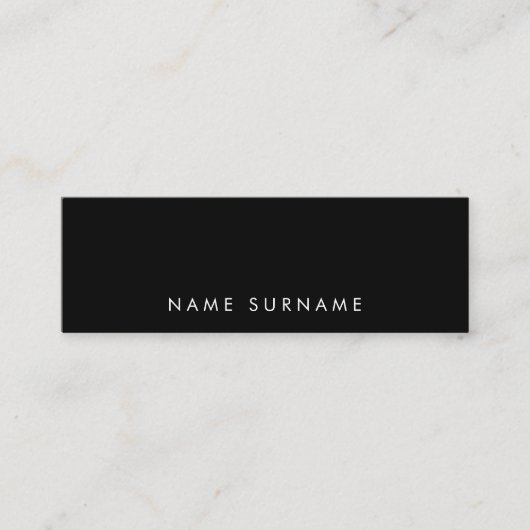 Minimale eenvoudige, schone typografie lettertype  mini visitekaartje (Voorkant)