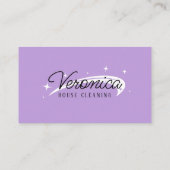 Minimale eenvoudige schoonmaakdiensten voor witte visitekaartje (Achterkant)