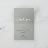 Minimale eenvoudige scriptfoto bedankkaart (Binnen)