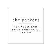 Minimale eenvoudige serienaam & retouradres rubberstempel (Afrduk)