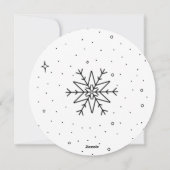 Minimale eenvoudige sneeuwvlok Kerst  kerstkaart (Achterkant)