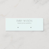 Minimale Eenvoudige Soft Sky Blue Aqua Earring Dis Mini Visitekaartje (Voorkant)