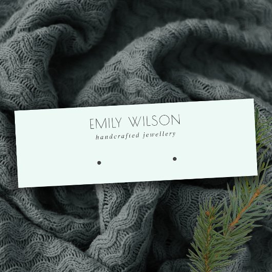 Minimale Eenvoudige Soft Sky Blue Aqua Earring Dis Mini Visitekaartje