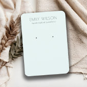 Minimale Eenvoudige Soft Sky Blue Aqua Earring Dis Visitekaartje