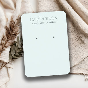 Minimale Eenvoudige Soft Sky Blue Aqua Earring Dis Visitekaartje