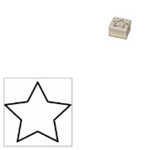 Minimale eenvoudige stervorm outline rubberstempel (Gestempeld)