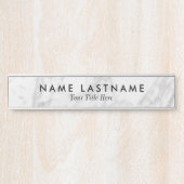 Minimale eenvoudige, stijlvolle, grijze, witte mar deurbordje (Voorkant)