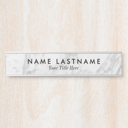 Minimale eenvoudige, stijlvolle, grijze, witte mar deurbordje (Voorkant)