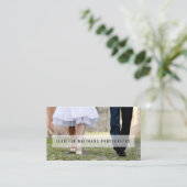 Minimale eenvoudige tekst voor fotobedekking | Fot Visitekaartje (Staand voorkant)