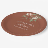 Minimale eenvoudige terracotta Wedding Calligrafie Papieren Bordje (Gekanteld)