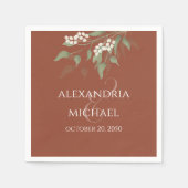 Minimale eenvoudige terracotta Wedding Calligrafie Servet (Voorkant)