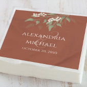 Minimale eenvoudige terracotta Wedding Calligrafie Servet