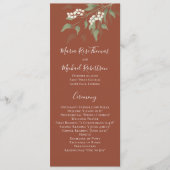 Minimale Eenvoudige Terracotta Wedding Ceremonie Programmakaart (Voorkant)