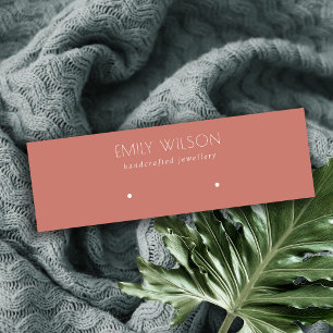 Minimale Eenvoudige Tomato Red Muted Earring Displ Mini Visitekaartje