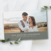 Minimale eenvoudige trouwfoto gastenboek