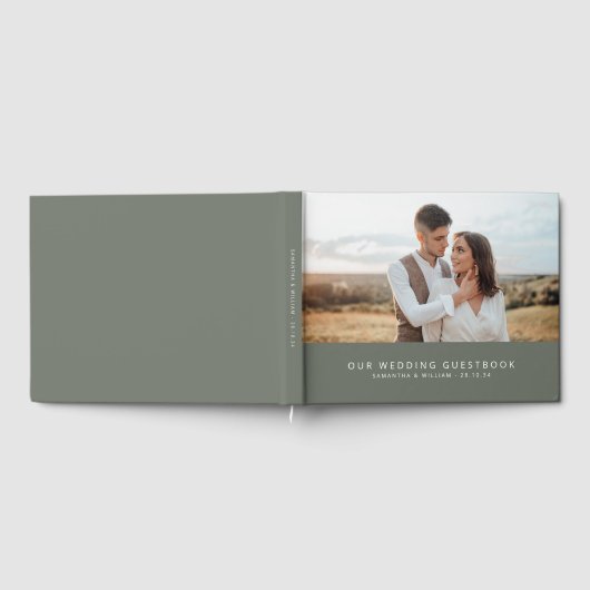 Minimale eenvoudige trouwfoto gastenboek (Volledig)