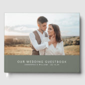 Minimale eenvoudige trouwfoto gastenboek (Voorkant)