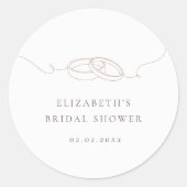 Minimale eenvoudige trouwringen | Blush Pink Brida Ronde Sticker (Voorkant)