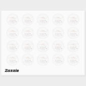 Minimale eenvoudige trouwringen | Blush roze bruil Ronde Sticker (Vel)