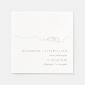 Minimale Eenvoudige Trouwringen Blush Roze Trouwen Servet (Voorkant)