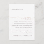 Minimale eenvoudige trouwringen | Blush Wedding In Informatiekaartje (Voorkant)