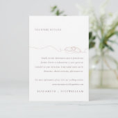 Minimale eenvoudige trouwringen | Blush Wedding In Informatiekaartje (Staand voorkant)