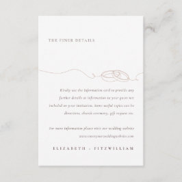 Minimale eenvoudige trouwringen | Blush Wedding In Informatiekaartje