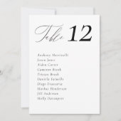 Minimale Eenvoudige Trouwtafel Zitkaarten Kaart (Voorkant)