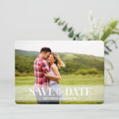 Minimale Eenvoudige Twee Foto | Website QR-code Save The Date (Staand voorkant)