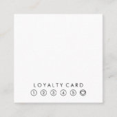 Minimale Eenvoudige Typografie Zwarte & Witte Loya Vierkante Visitekaartje (Voorkant)