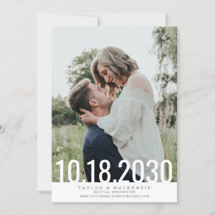 Minimale Eenvoudige Vet Datum Overlay Trouw Save T The Date